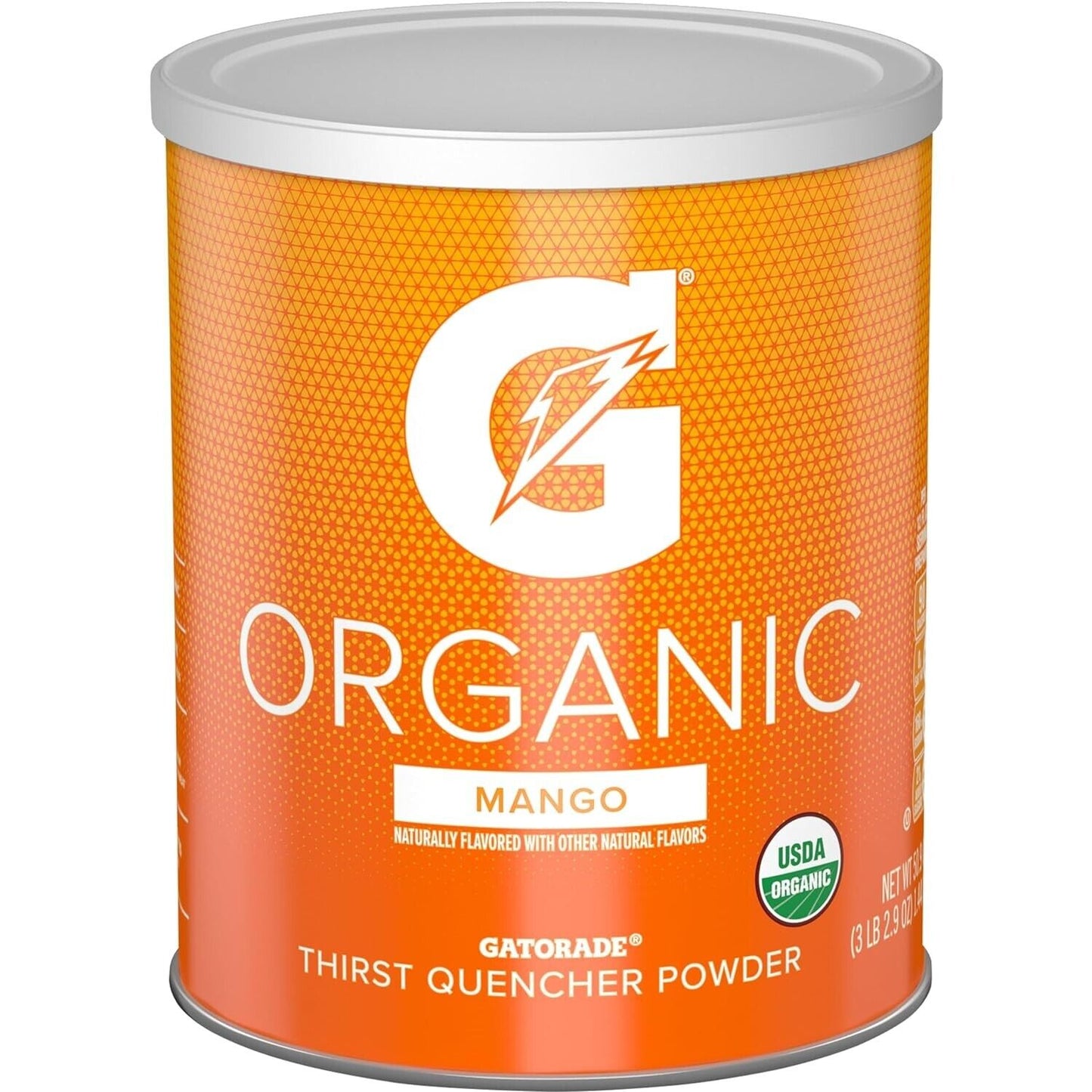 Gatorade ORGANIC Electrolyte Sports Drink Powder MANGO - 63 Serves - 1.44kg