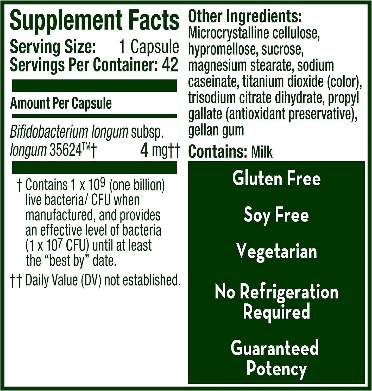 Align Probiotic Supplement 1-Billion CFU Daily Digestive Health Support 42 Caps