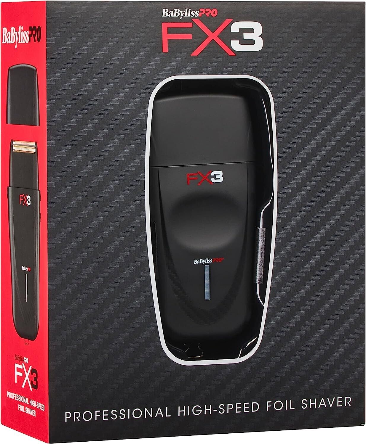 BabylissPRO FX3 Titanium Lithium Double Foil Hair Shaver Babyliss FXX3SB - BLACK