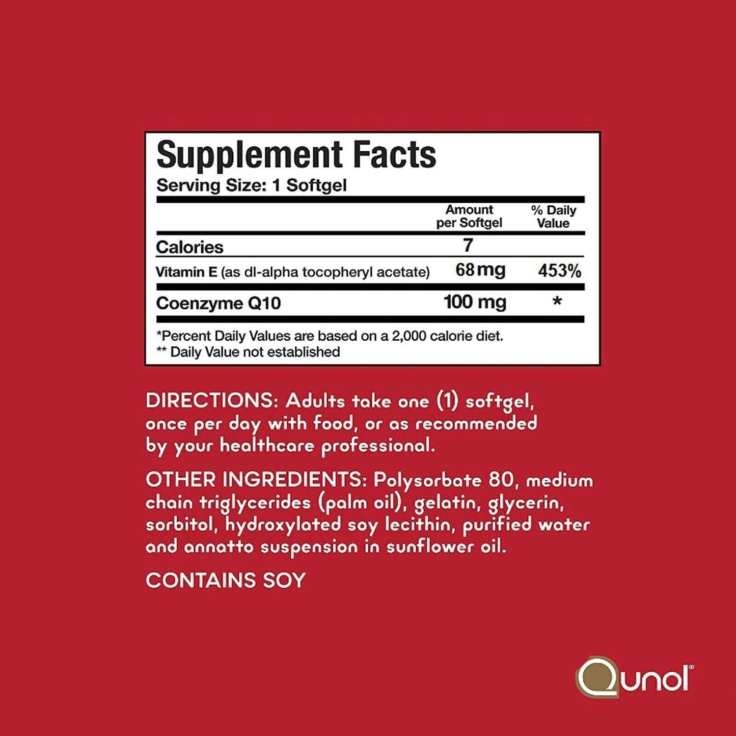 QUNOL ULTRA CoQ10 100mg Supports Energy Production & Heart Health - 60 Softgels