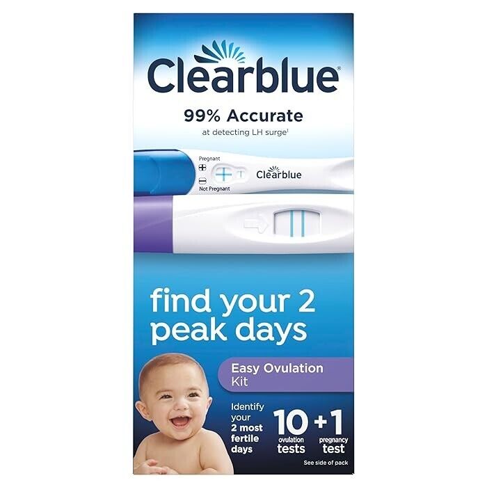 Clearblue Easy Ovulation Complete Kit - 10 Ovulation Tests + 1 Pregnancy Test