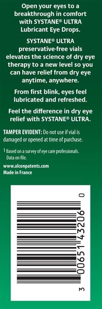 Systane Lubricant Eye Drops ULTRA PF Dry Eye Relief 25 x 0.7mL Single-Use Vials