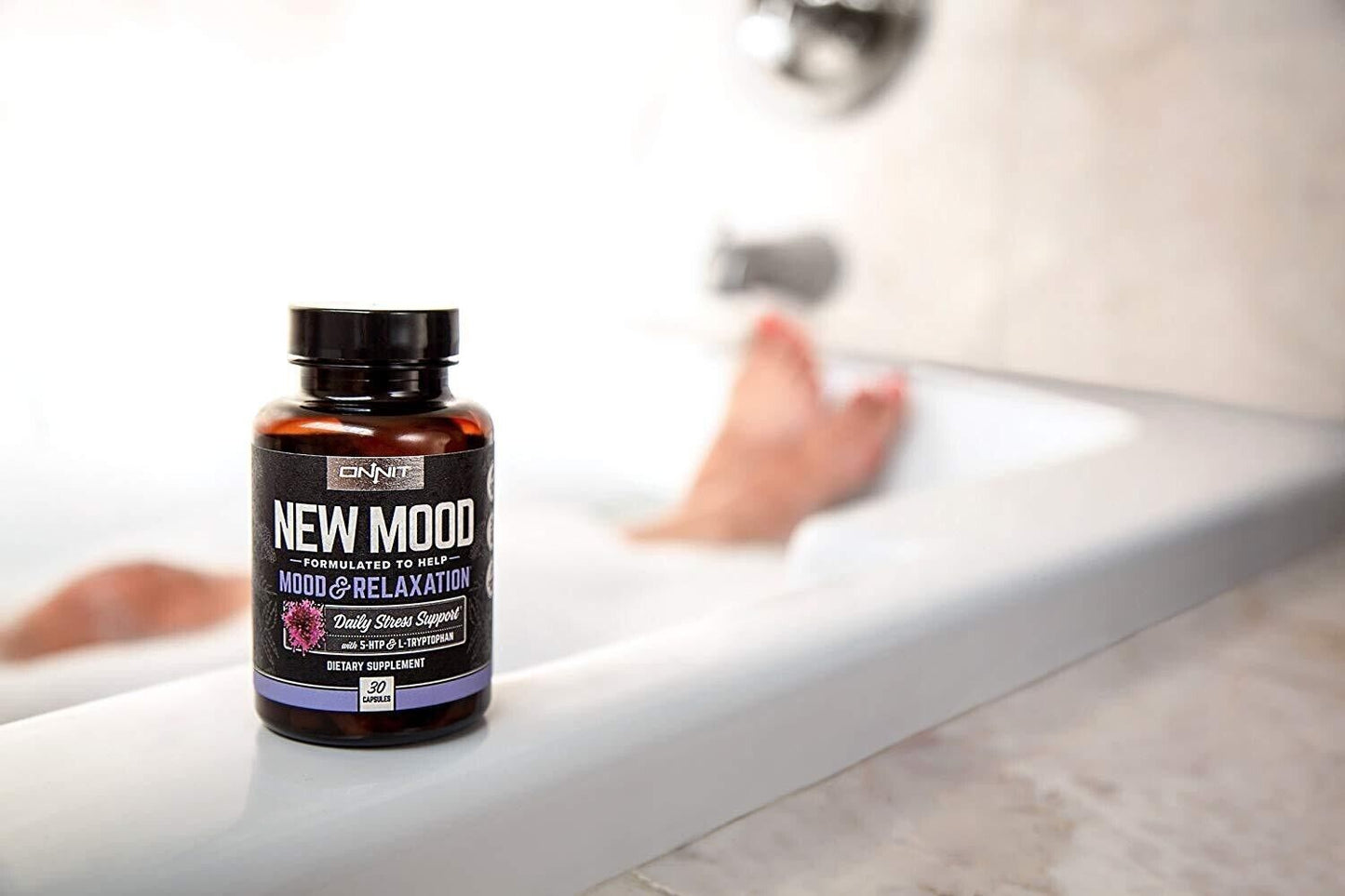 ONNIT New Mood 30 Caps 5-HTP L-Tryptophan JRE Alpha Brain - FREE EXPRESS POST!