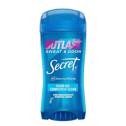 SECRET Outlast 72HR Clear Gel Antiperspirant Deodorant COMPLETELY CLEAN 1/3/5 PK