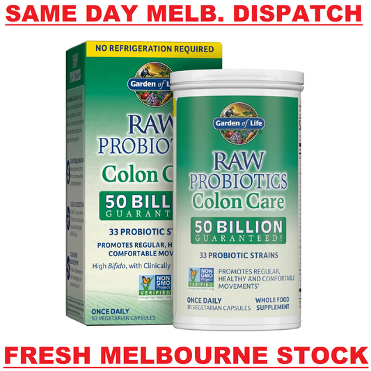 GARDEN OF LIFE RAW PROBIOTICS Once Daily Colon Care 50-Billion CFU - 30 Capsules