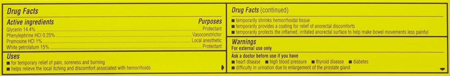 Preparation H Hemorrhoidal Cream With Aloe 26g / 0.9oz Tube - FREE EXPRESS POST!