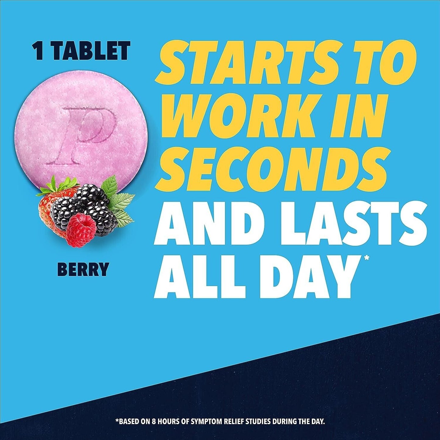 PEPCID Complete Famotidine 10mg Acid Reducer + Antacid 50 Chewable Tablets Berry