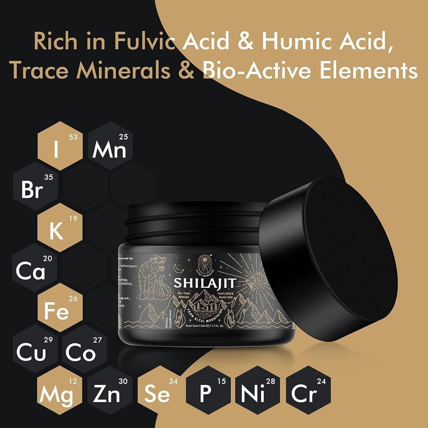 Altay Mummiyo Pure SHILAJIT Resin Healthy Aging Immune Support 50g - 100 Serves