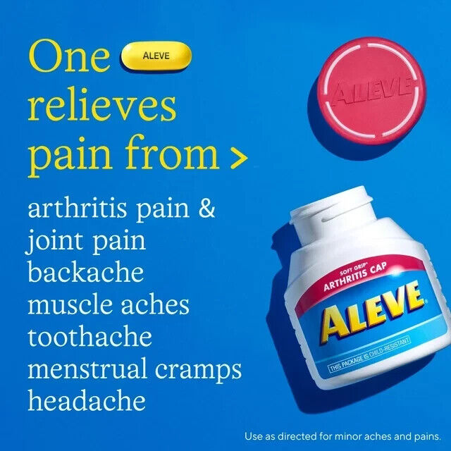 Aleve Soft-Grip Arthritis Cap 270 Caplet 12HR Headache Pain Relief Fever Reducer