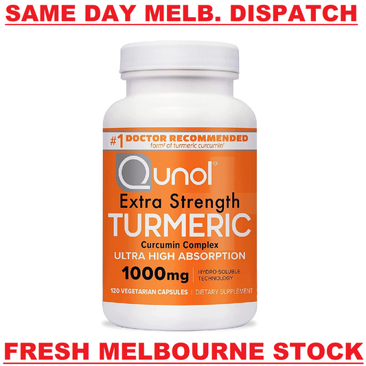 QUNOL EXTRA STRENGTH Turmeric 1000mg Healthy Inflammation Joint Support 120 Caps