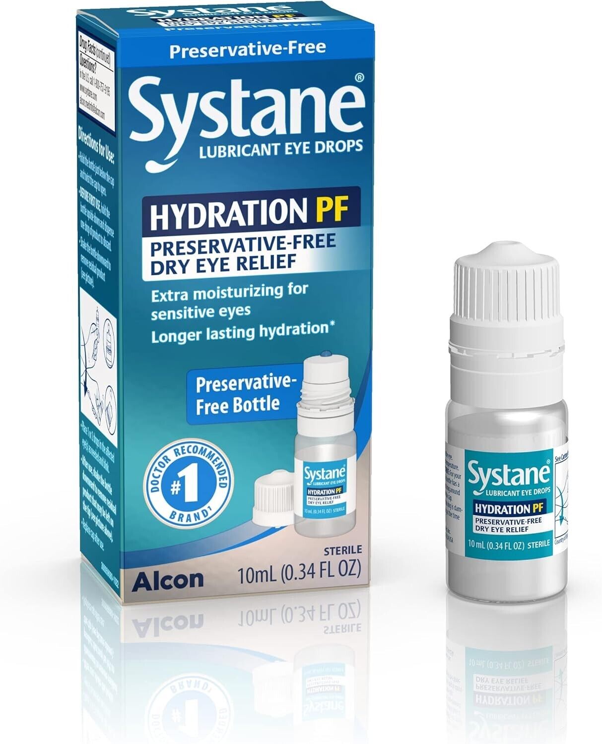 Systane Lubricant Eye Drops HYDRATION PF Preservative-Free Dry Eye Relief 10mL