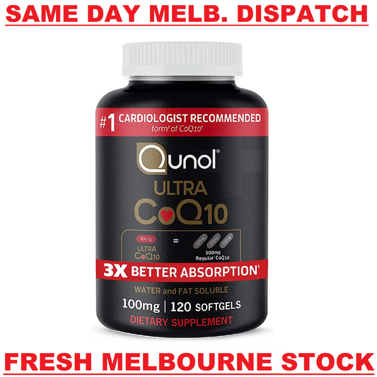 QUNOL ULTRA CoQ10 100mg Supports Energy Production & Heart Health - 120 Softgels