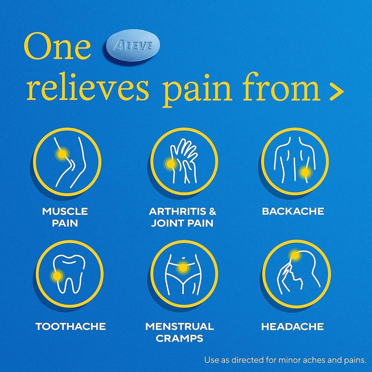 Aleve Arthritis and Joint Pain 270 Caplets - 12HR Headache Relief Fever Reducer
