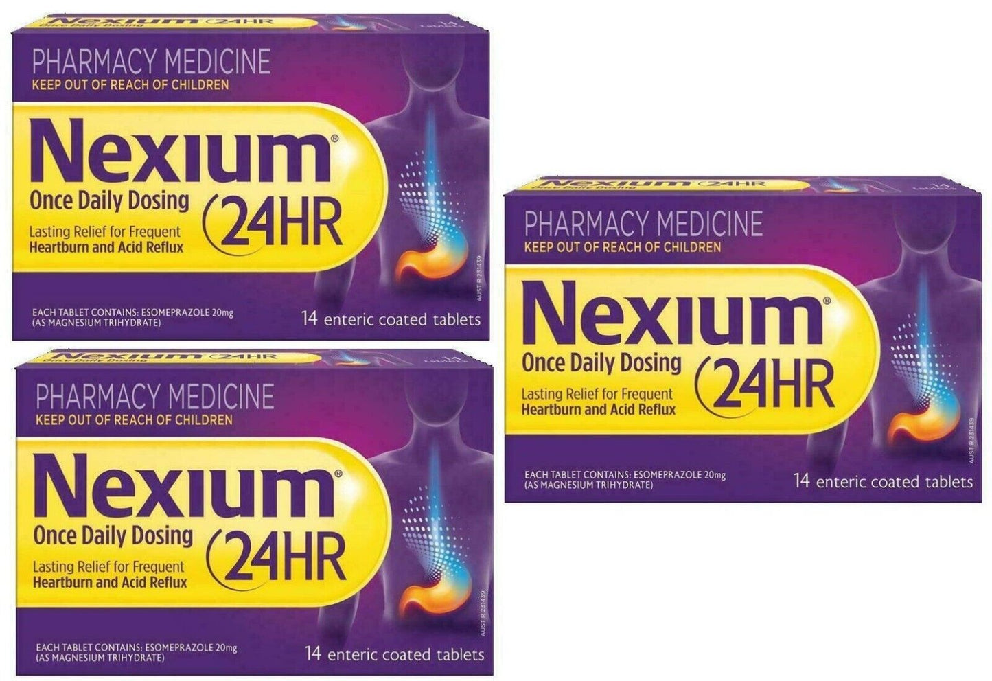 Nexium 24HR Esomeprazole 20mg Heartburn Relief Acid Reducer Reflux - 42 Tablets