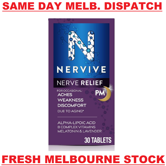 Nervive Nerve Relief PM 600mg Alpha Lipoic Acid - Reduce Nerve Aches - 30 Tabs
