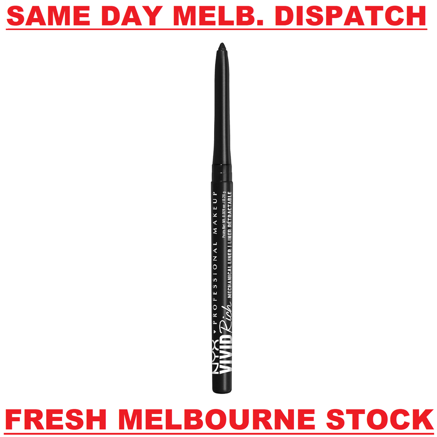 NYX PROFESSIONAL MAKEUP Vivid Rich Mechanical Liner Eye Pencil ONYX BLACK VRML16