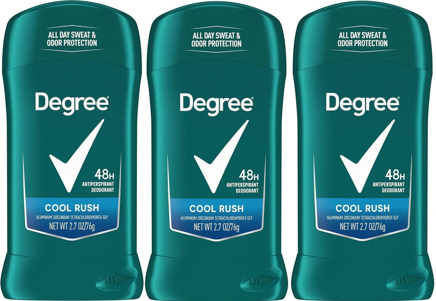 Degree 48H Sweat & Odor Protection Antiperspirant Deodorant COOL RUSH 1/3/5 Pack