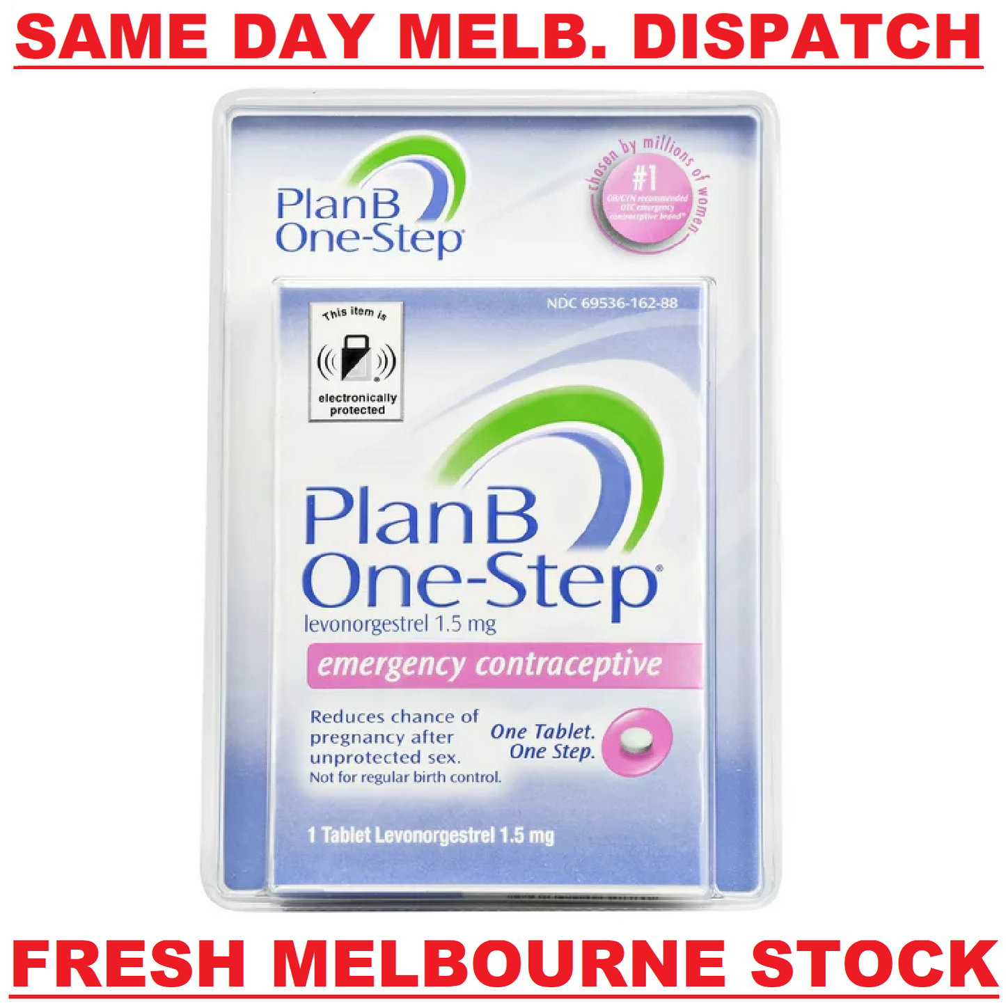 Plan B One-Step Emergency Contraceptive Morning After Pill 72HR 1.5mg - 1 Tablet