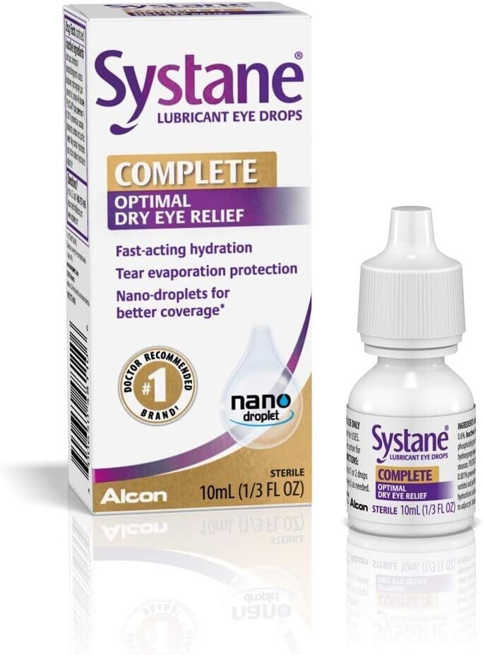Systane Lubricant Eye Drops Complete Dry Eye Redness Relief - 1 x 10mL Bottle