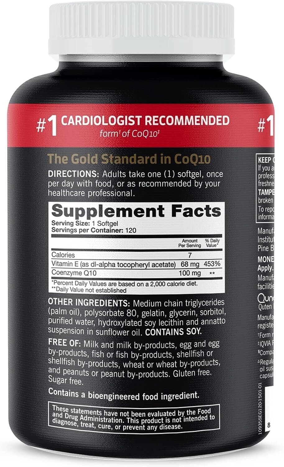QUNOL ULTRA CoQ10 100mg Supports Energy Production & Heart Health - 120 Softgels