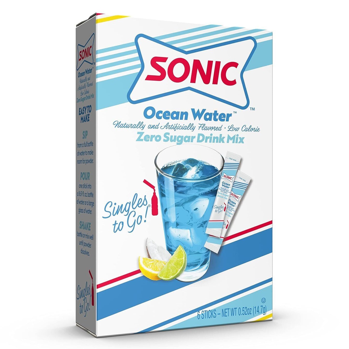 Sonic Drink Mix (sugar free powder) - 4 Flavour Choices - 6 Servings