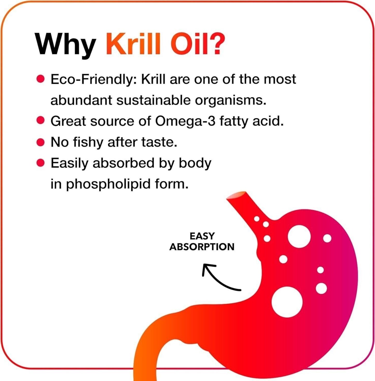 MegaRed ADVANCED Fish & Krill Oil 500mg Omega-3s Heart, Eye & Brain Support 80ct