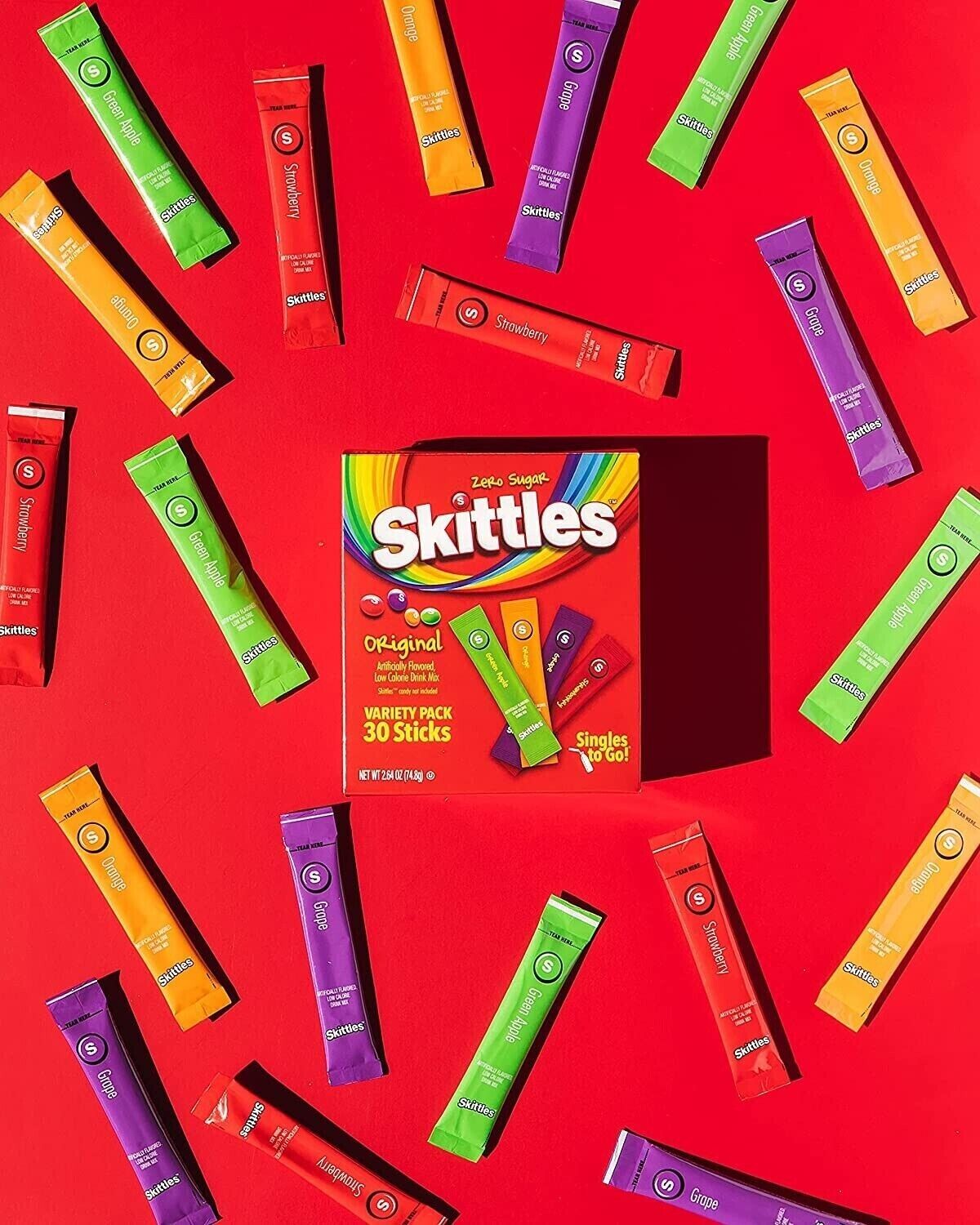 Skittles SUGAR FREE Drink Mix (4 Mix Flavours) - 30 Servings