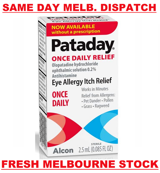 ALCON Pataday Once Daily Itch Relief - Allergy Eye Drops + Antihistamine 2.5mL