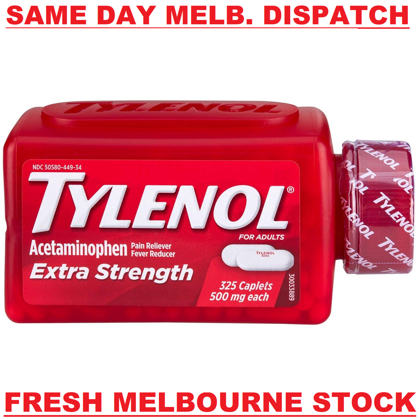 Tylenol Extra Strength Pain Relief Caplets 325 ct. Acetaminophen 500mg AU Stocks