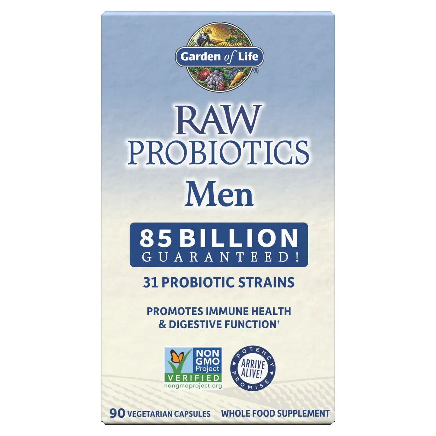GARDEN OF LIFE - RAW PROBIOTICS MEN - Prostate, Heart & Digestive Health 90 Caps