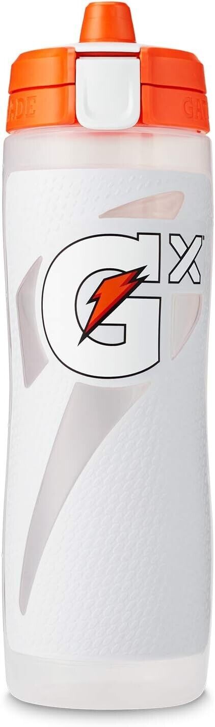 Gatorade Gx Sports Drink Bottle EASY GRIP LEAK PROOF BPA FREE 887mL - WHITE