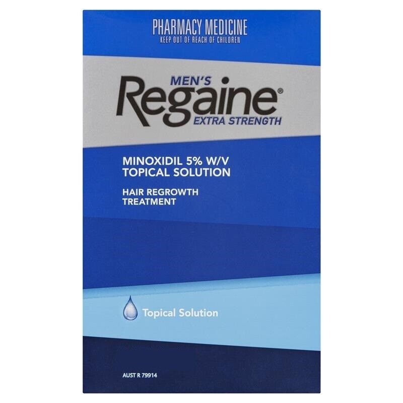 Regaine Rogaine Men's Extra Strength Topical Solution 3 x 60mL (3 Months Supply)