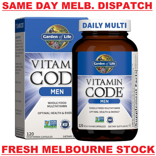 GARDEN OF LIFE Vitamin Code MEN Multivitamin Heart & Prostate Health - 120 Caps