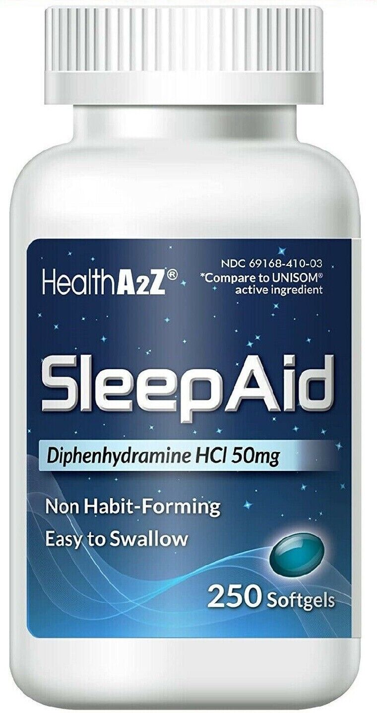 HealthA2Z Sleep Aid 50mg 250 Softgels MELB STOCK - FREE EXPRESS POST Health A2Z - Sleep gels gel sleepgels