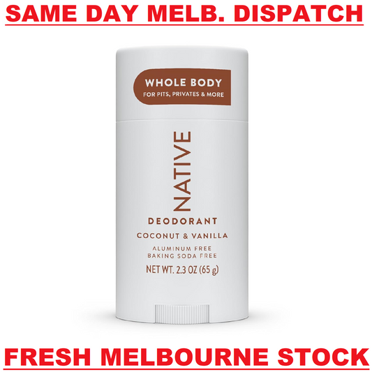 Native Deodorant Men & Women Natural Odor Protection Stick Coconut & Vanilla 65g