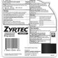 ZYRTEC CETIRIZINE 10MG 24HR ALLERGY & HAYFEVER RELIEF 40 GELCAPS EXP. 10/2024
