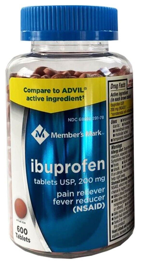 USA made IBUPROFEN 600 tablets 200mg Pain Reliever NSAID As Nurofen