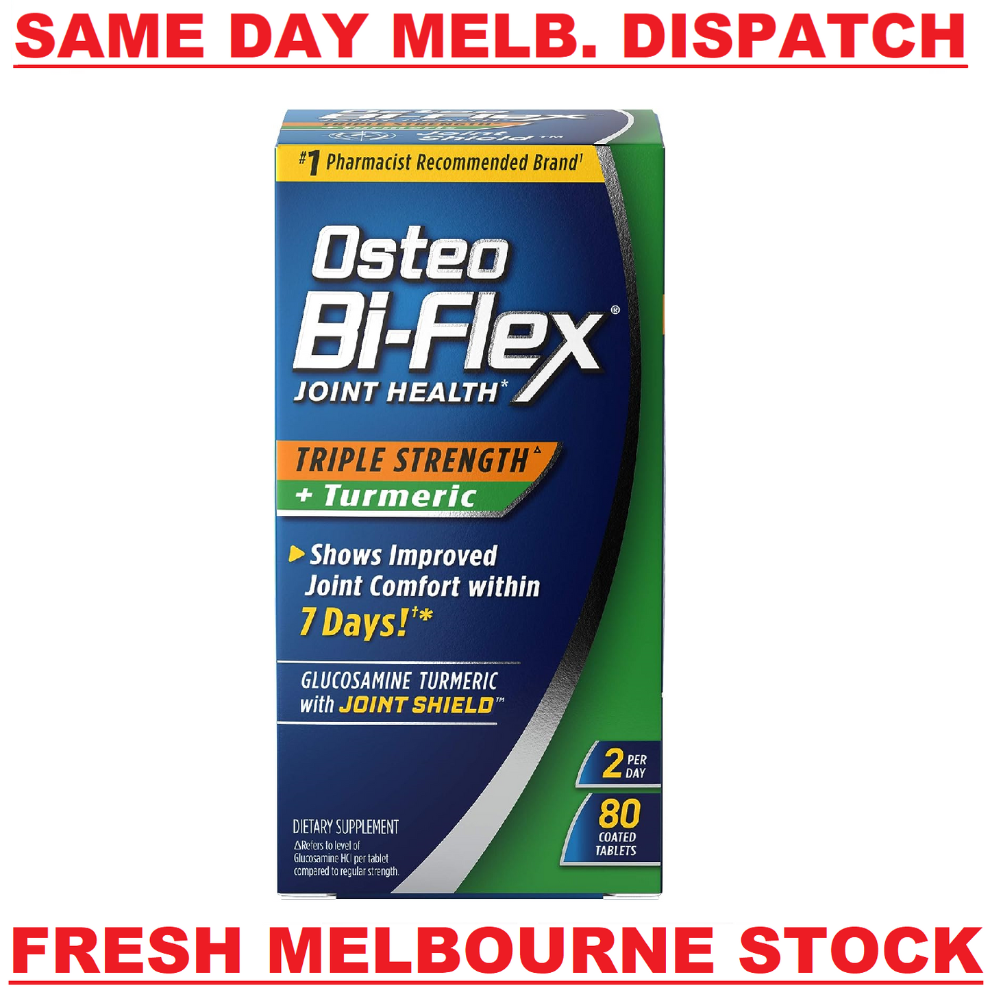 Osteo Bi-Flex Joint Health TRIPLE STRENGTH + Turmeric Antioxidant - 80 Tablets