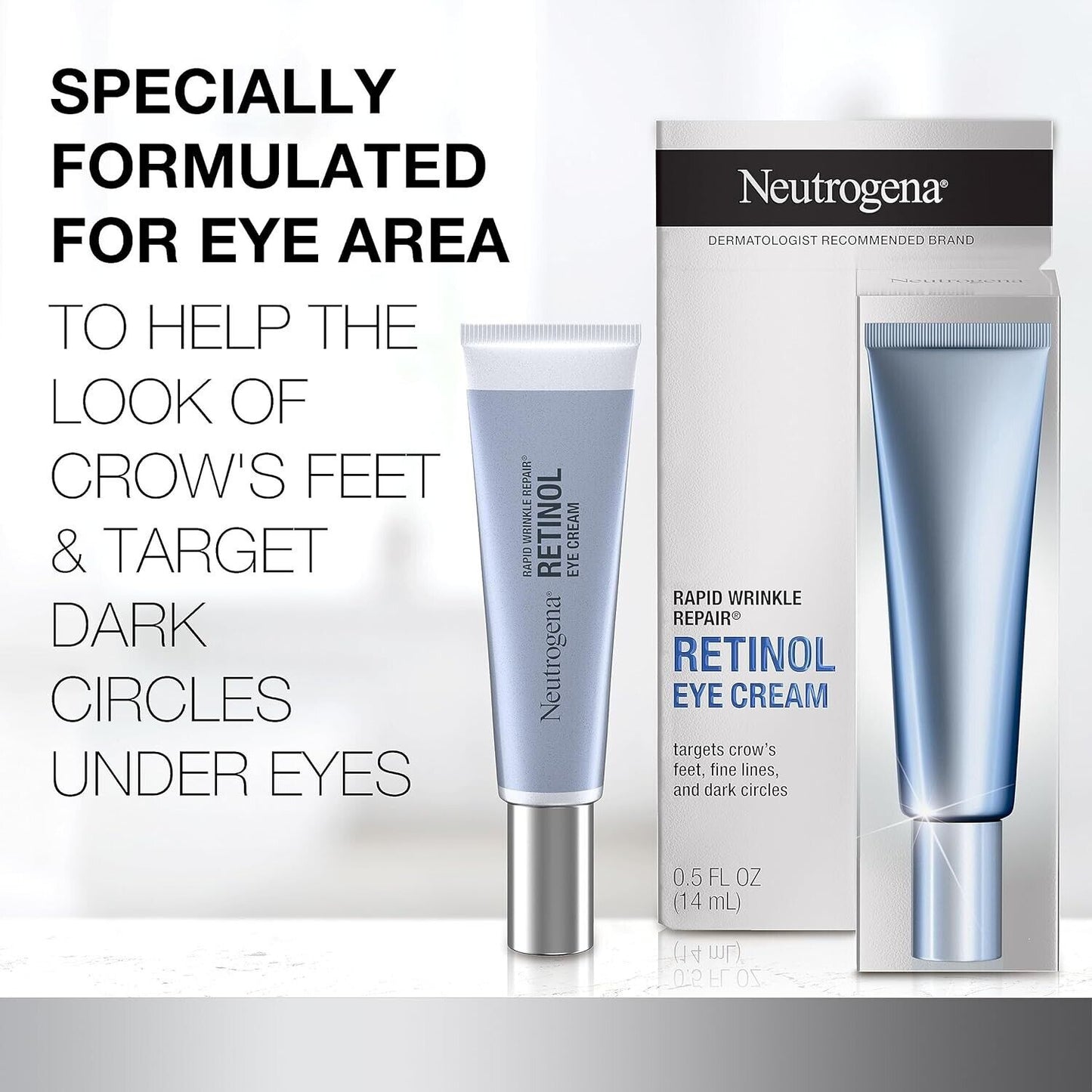 Neutrogena Rapid Wrinkle Repair - Retinol Eye Cream Anti Aging Fine Lines - 14mL