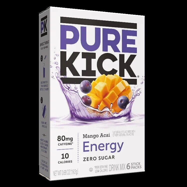 Pure Kick Electrolyte & Energy Drink- Sugar Free- 6 Servings - 8 Flavours