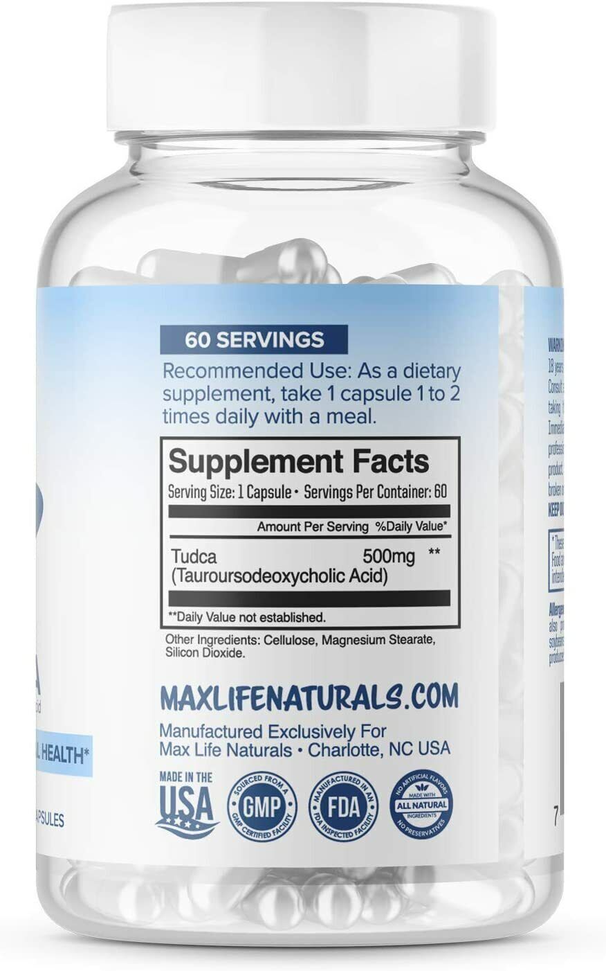 TUDCA 500mg 60 Caps High Dose, US Quality - LIVER SUPPORT PCT! FREE EXPRESS POST