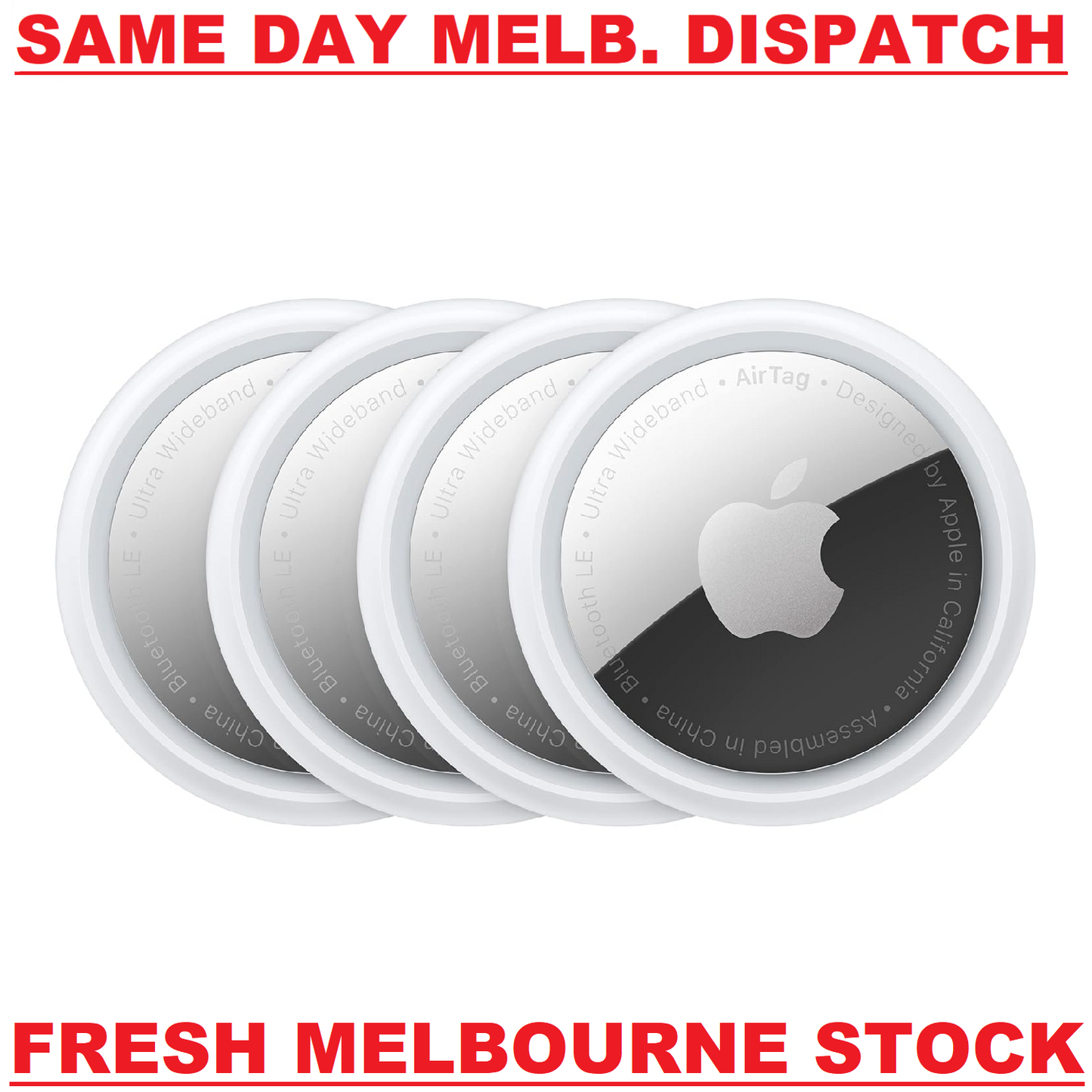 Apple AirTag - White - 4 Pack - Genuine Australian Stock - BRAND NEW & SEALED