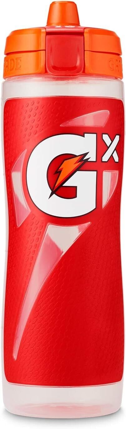Gatorade Gx Sports Drink Bottle EASY GRIP LEAK PROOF BPA FREE 887mL - RED