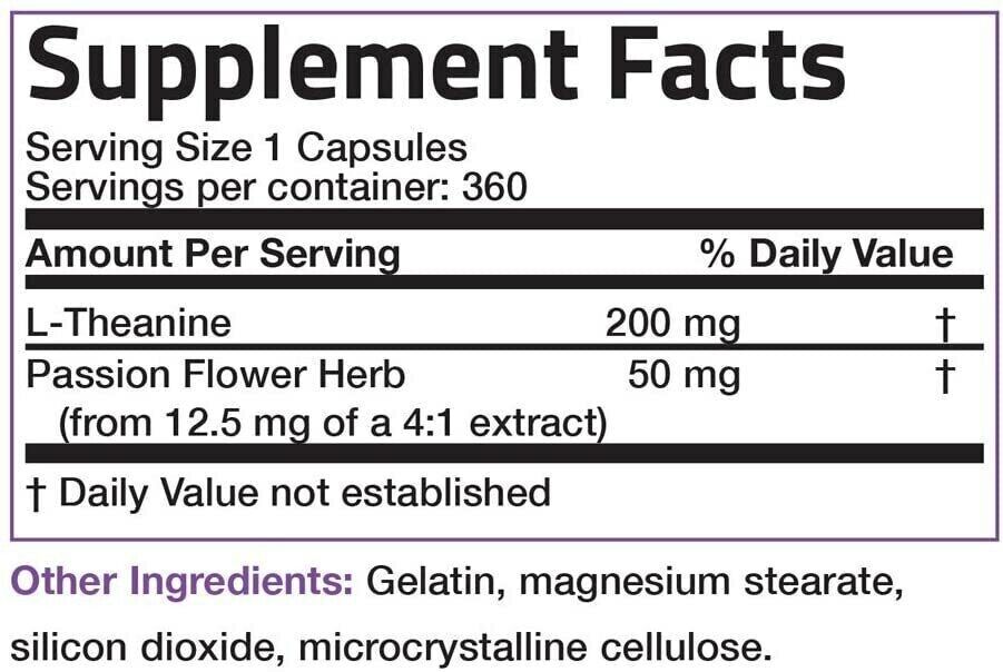 L-Theanine 200mg 360 Caps Bronson DOUBLE STRENGTH - PREMIUM QUALITY - MEGA VALUE