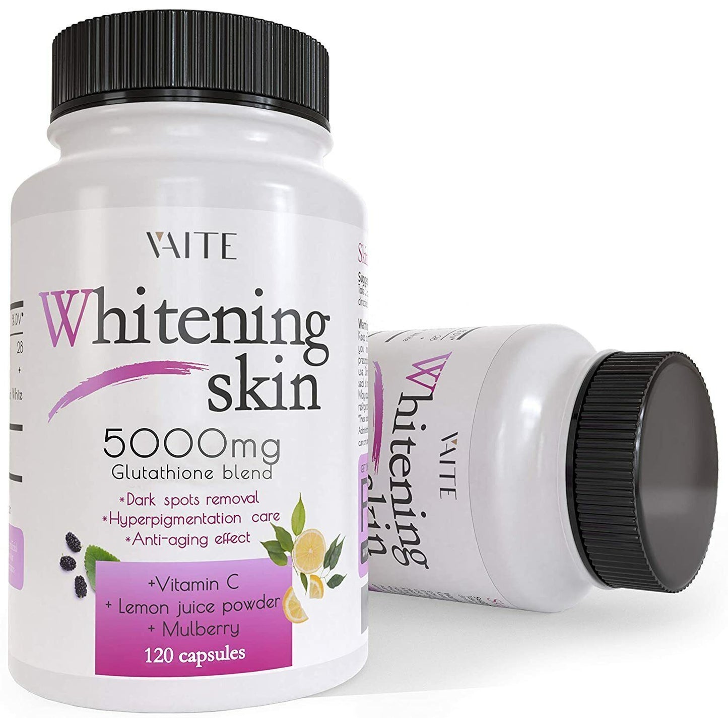 GLUTATHIONE PREMIUM SKIN WHITENING 5000mg 120 V.Caps ANTI-AGING - FREE EXPRESS