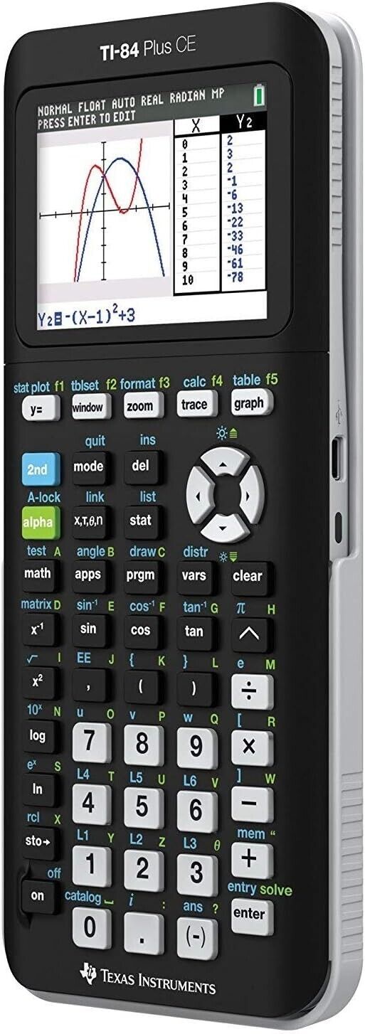Texas Instruments TI-84 Plus CE Graphing Calculator (BLACK) - FREE SHIPPING