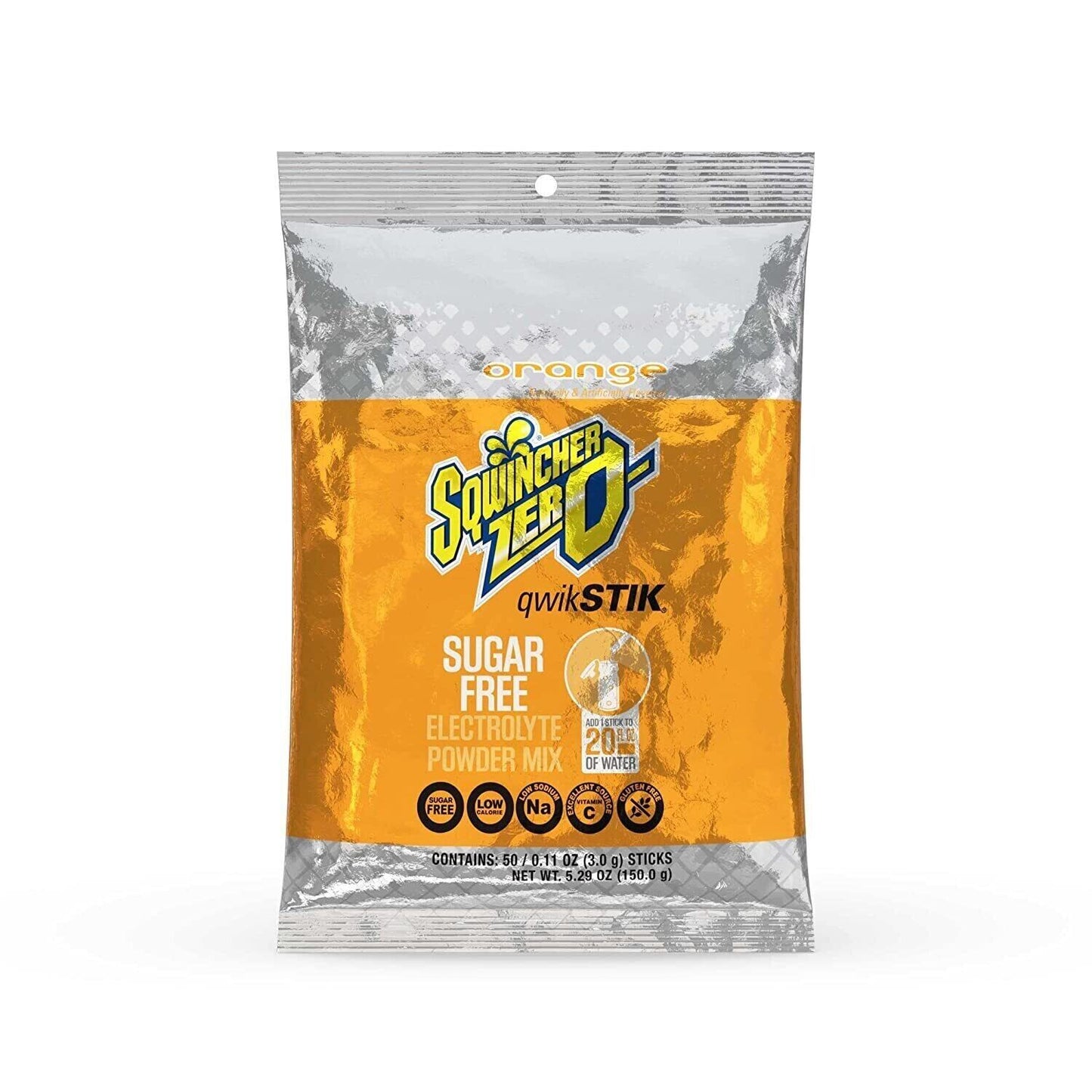 Sqwincher Zero Qwik Stik Electrolyte Drink- Sugar Free- 50 Servings -10 Flavours
