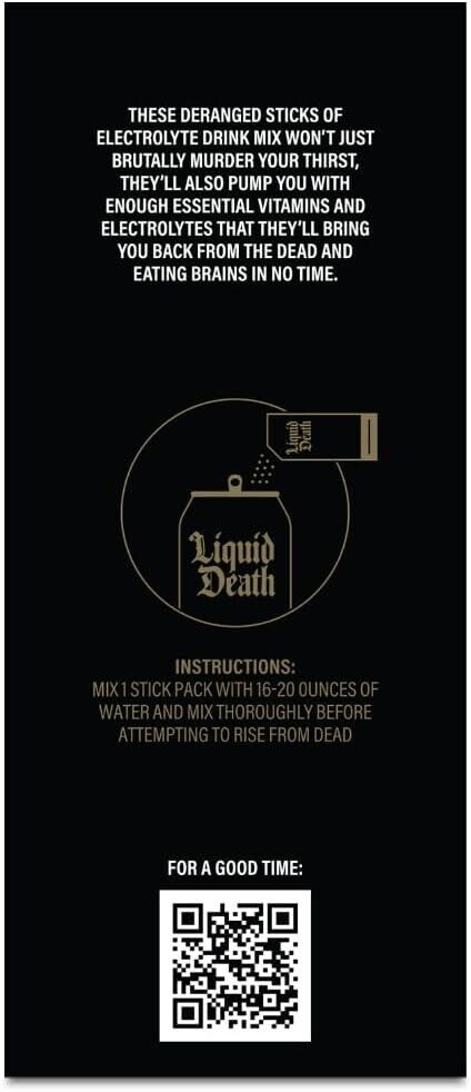 Liquid Death - Death Dust Electrolyte Powder Drink Mix 3 Flavours - 12 Servings