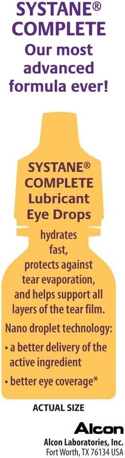 Systane Lubricant Eye Drops Complete Dry Eye Redness Relief - 2 x 10mL Bottles