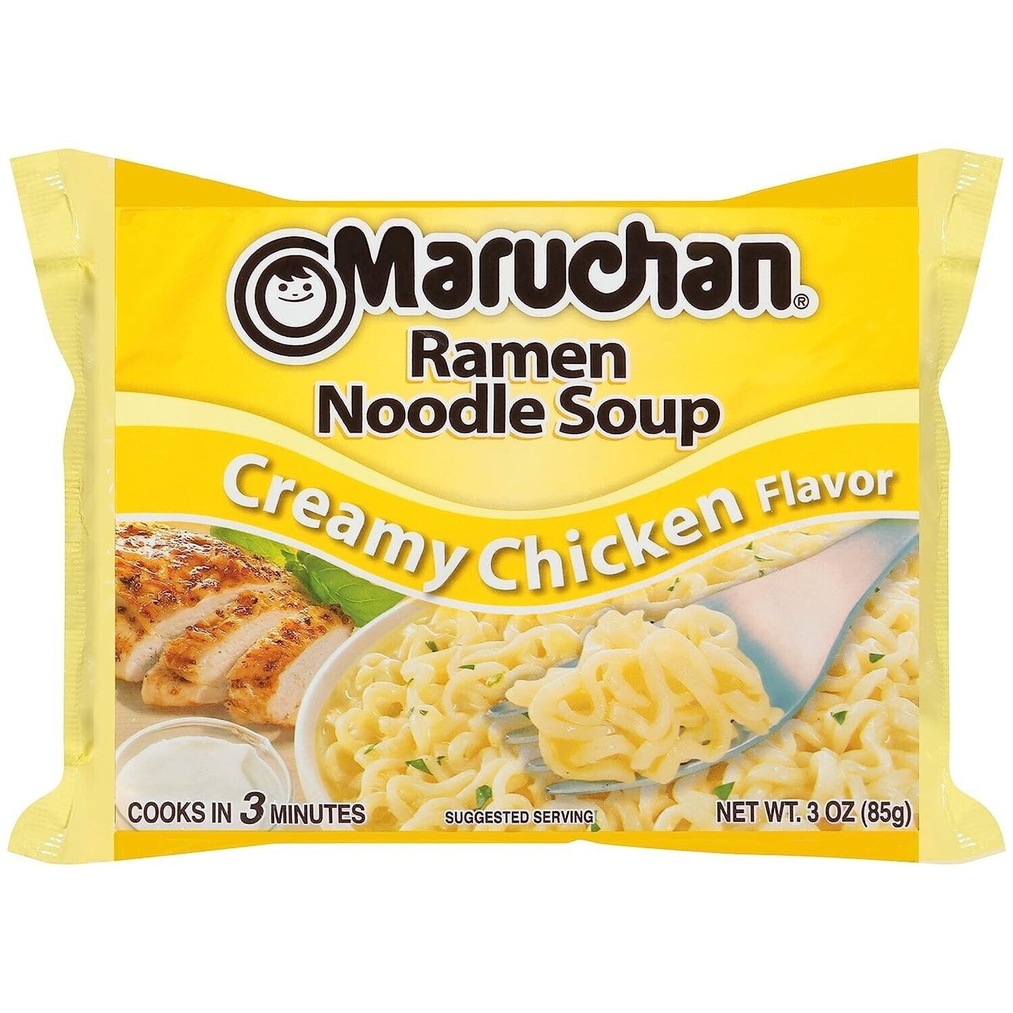 Maruchan Ramen Instant Noodles Soup - Creamy Chicken - 1 Box (24 Packets x 85g)